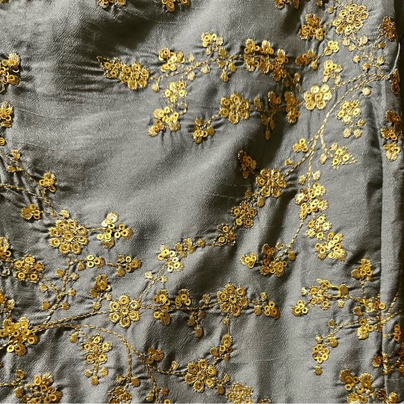 Raw silk embroideried women’s party dress size / Anarkali 2XL - Picture 4 of 4